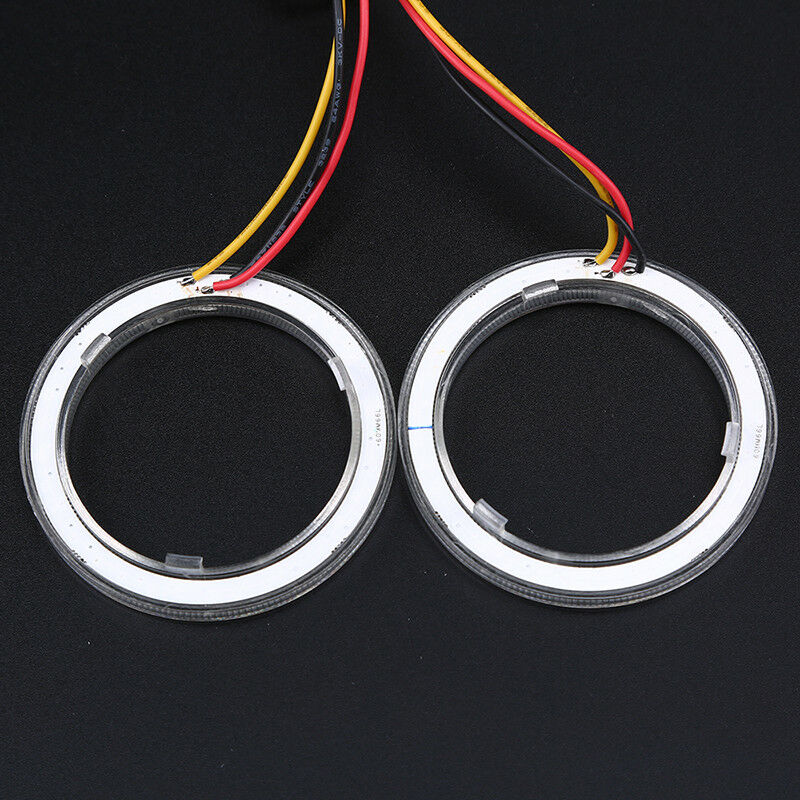 LED Headlight Rings Halo Angel Eyes White + Amber Indicator DRL Switchback