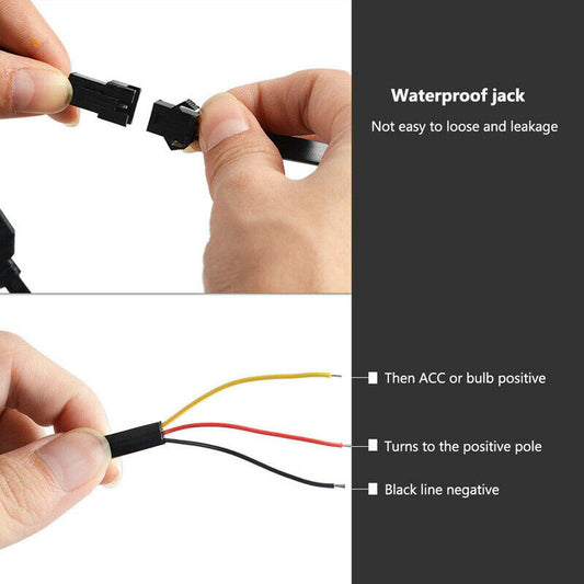 2X 14LED Switchback Car Flexible LED Strip Light DRL Sequential Turn Signal Lamp