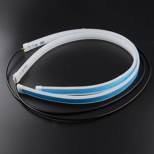 2x Sequential LED Strip Turn Signal Indicator Light DRL Daytime Running for Car