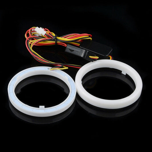 60-120MM Car COB LED Angel Eye Halo Ring Light Driving Turn Transfer Universal