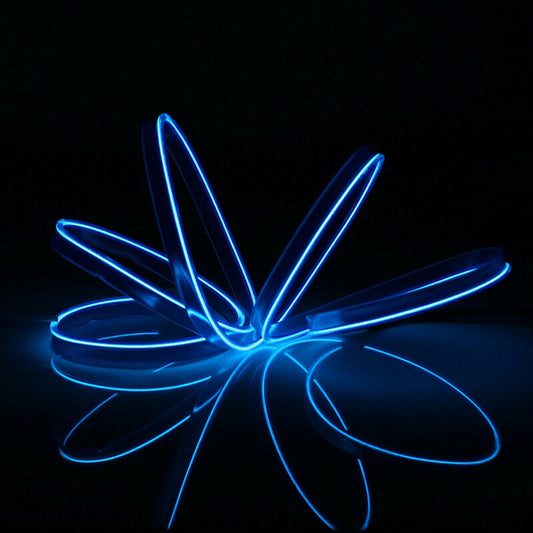 1/3/5m Cigarette Lighter EL Wire Neon LED Lights Xmas Glow String Strip Rope