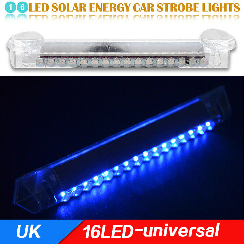 Car 12V 16LEDs Strobe Flash Light Police Warning Flashing Dash Lamp UK
