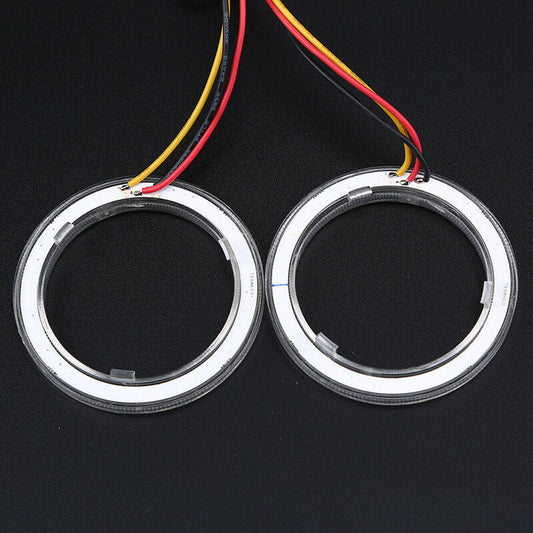 60MM-120MM COB Angel Eyes Halo 12V SMD Car LED Light Ring DRL Headlight Lamp UK