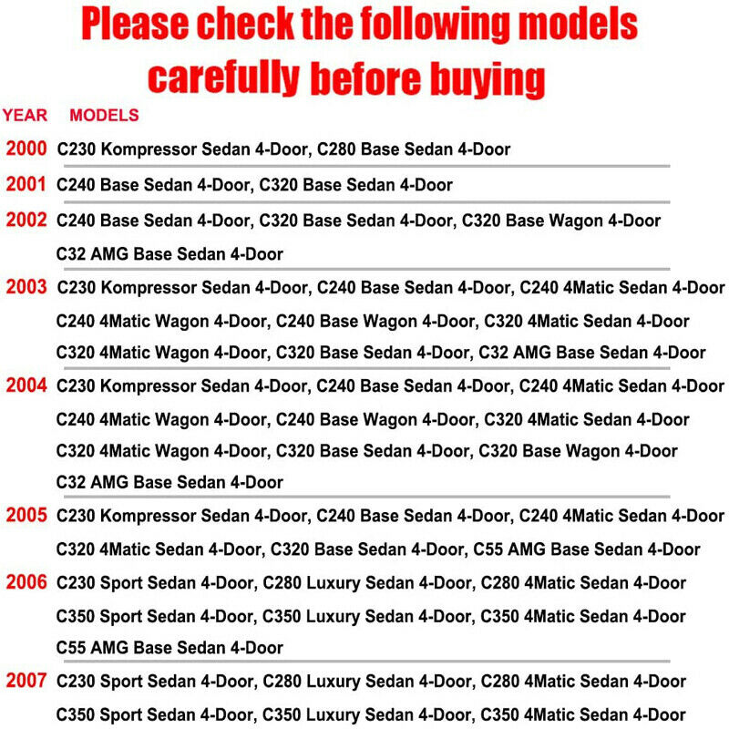 For Mercedes C Class W203 Saloon 2001-07 Led Rear Boot Third Brake Light Lamp E