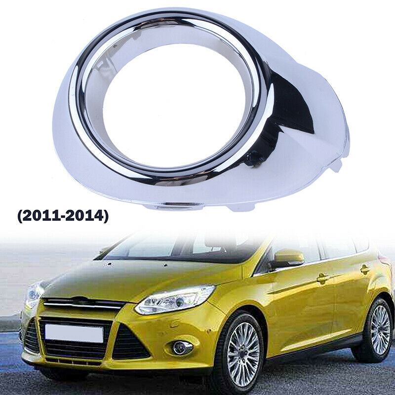 FOR FORD FOCUS MK3 11-14 BUMPER FOG LIGHT LAMP COVER SURROUND LEFT O/S CHROME UK
