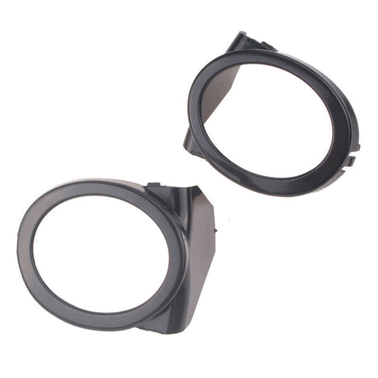 Pair Black Front Bumper Fog Light Ring Cover Trim Surroundings for BMW E46 M3