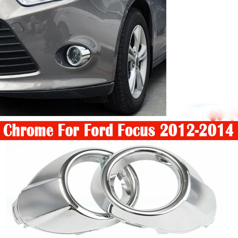 FOR FIESTA FORD FOCUS MK7 MK3 2011 2012 2013 2014 2015 FOGLIGHT COVER CROME UK