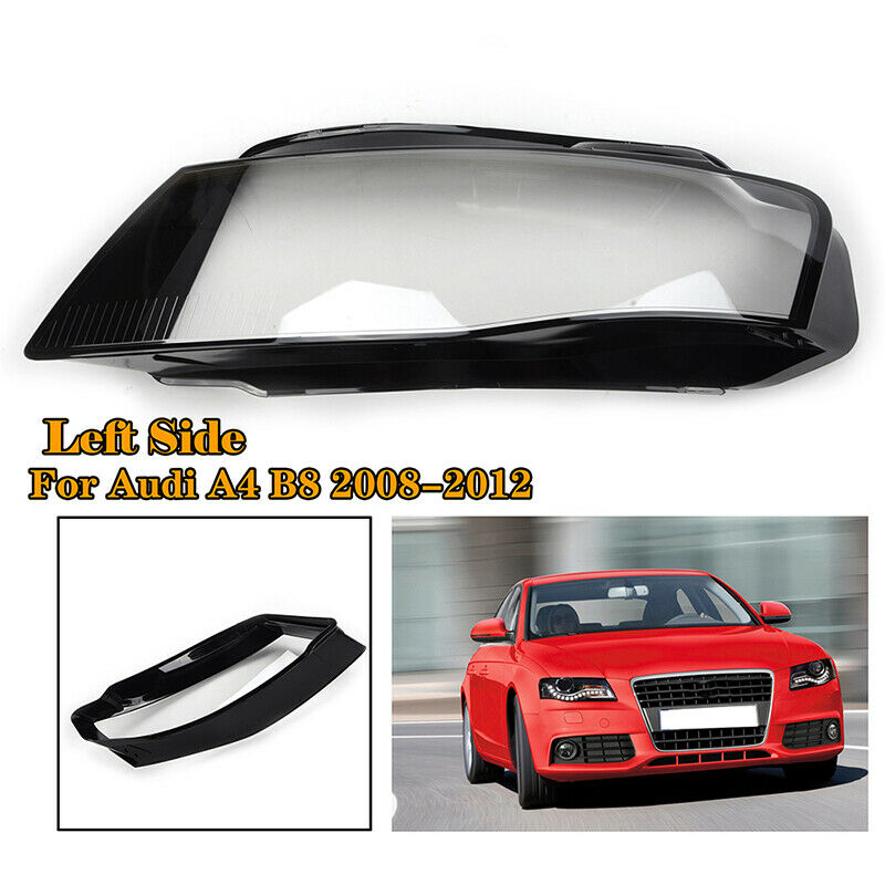 Left Passenger Side For Audi A4 2009-2012 B8 Cover Lens Headlight Headlamp UK