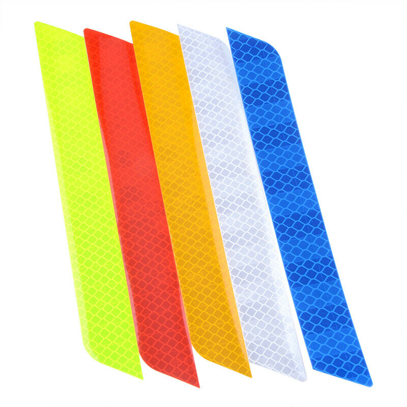 2x Orange Reflective Cycling Safety Warning Car Bumper Decal Tape Sticker 2022