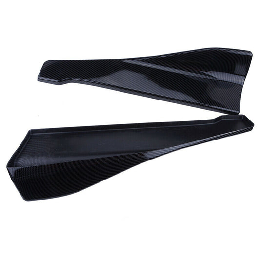 45CM Universal Side Skirt Extension Blades Rocker Splitter Carbon Fiber ABS HIQ