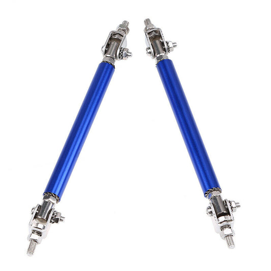 2x Adjustable 2.9"-5.2" Bumper Lip Splitter Rod Strut Tie Bar Support royalblue