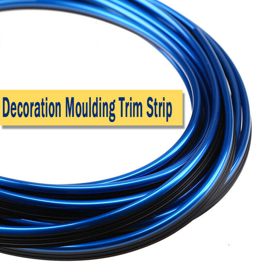 1x 5M Blue+Black Car Styling Strips Trim DIY Interior Door Sticker Line UK 2020