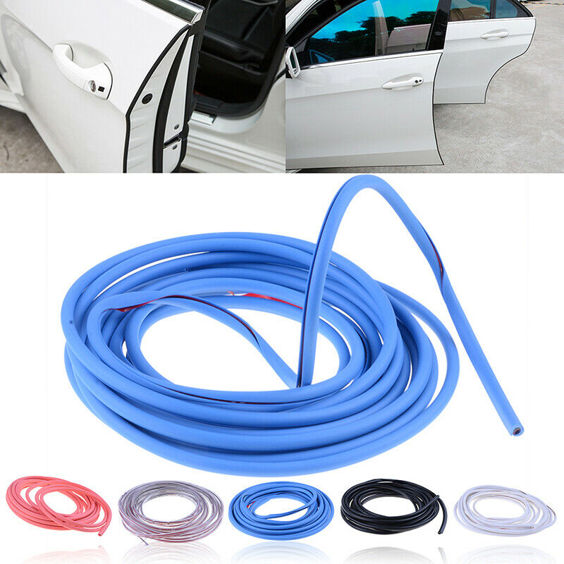 5M Car Scratch Door Edge Bumper Guard Protector Strip Rubber Trim BLUE Side Calm