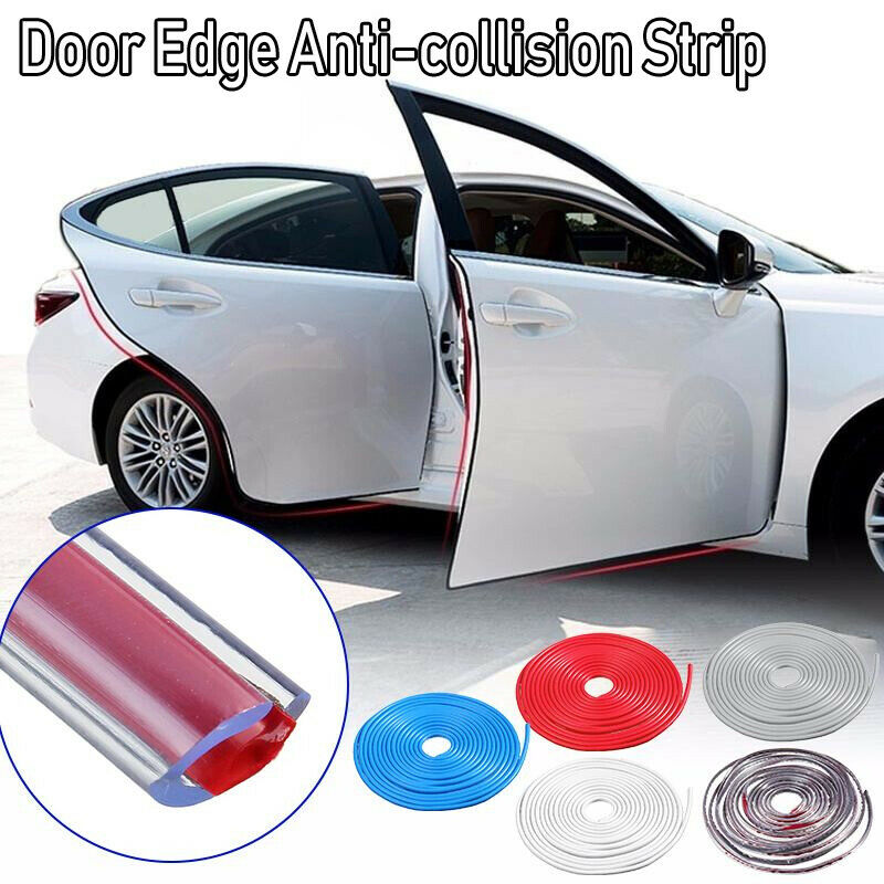 5M Car Truck Door Edge Bumper Protector Molding Strip Rubber Trim Transparent UK