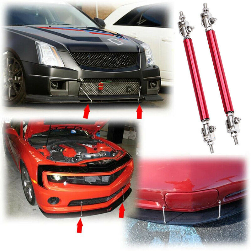 3.9''Adjustable Car Front Bumper Lip Rod Splitter Protection Tie Bar Kits 10CM 2