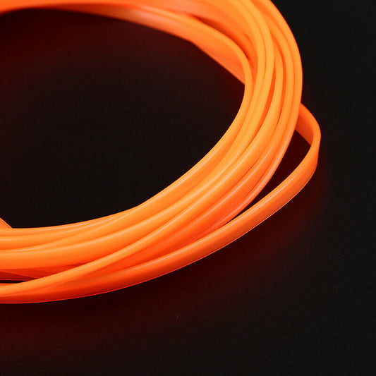 5M Orange Car Bike Grille Interior Decoration Chrome Moulding Trim Strip Door