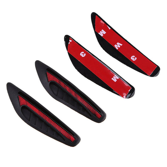 4x Red Car Bumper Protector Straps Guard Door Edge Anti-Scratch Strips round ah