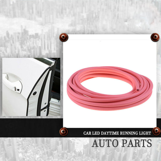 5M Auto Scratch Door Edge Guard Protector Molding Strip Rubber Trim Red Decor