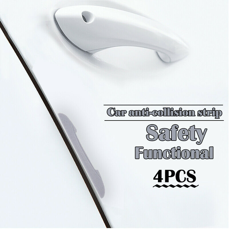 4pcs Car Grey Door Edge Guard Strip Scratch Protector Anti-collision Trim AH