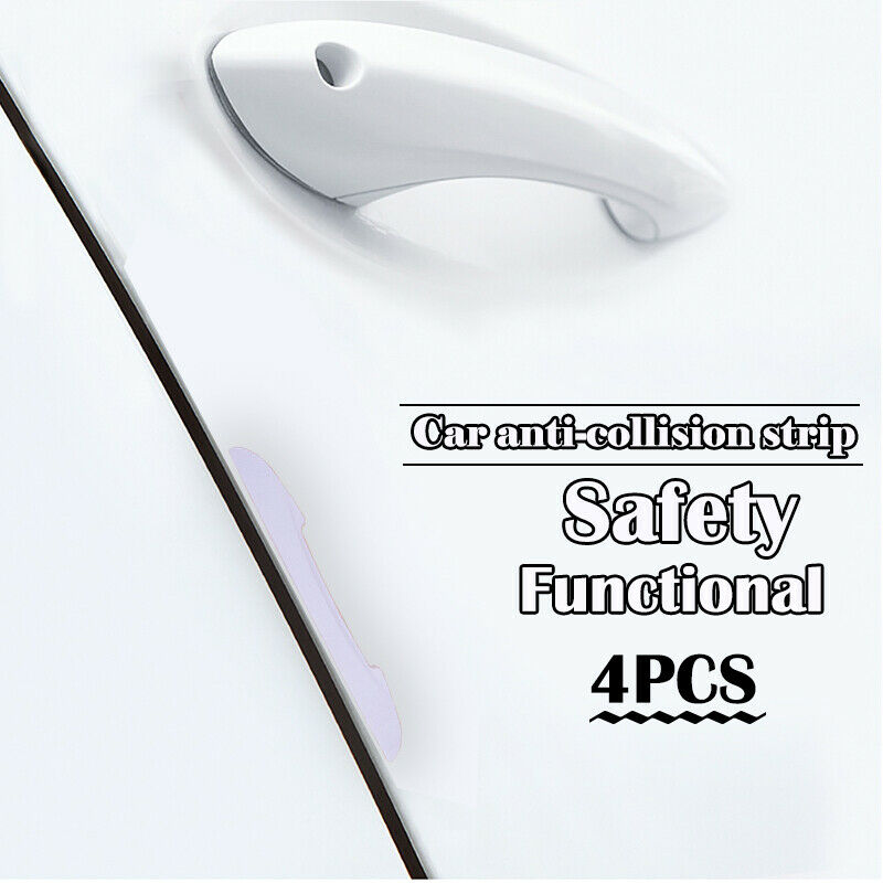 4x Car SUV White Door Edge Guard Strip Scratch Protector Anti-collision Trim AH
