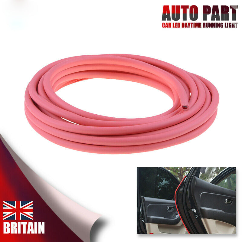 Red 5M Car Scratch Door Edge Bumper Guard Protector Molding Strip Rubber h21