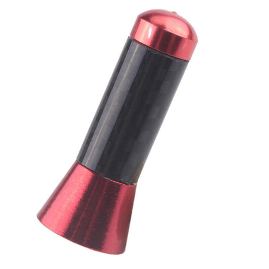 Red Carbon Fibre Aerial Car Bee-Sting Stubby Short Ariel Arial Mast Antenna