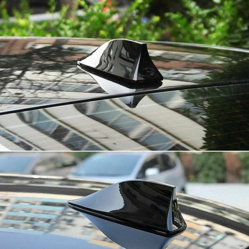 1x Black Auto SUV Shark Fin Aerial Antenna Roof AM/FM Radio For BMW Universal