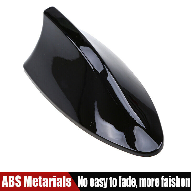 NEW BLACK CAR EXTERIOR ROOF SHARK FIN STICKER ANTENNA FM/AM SIGNAL RADIO AERIAL