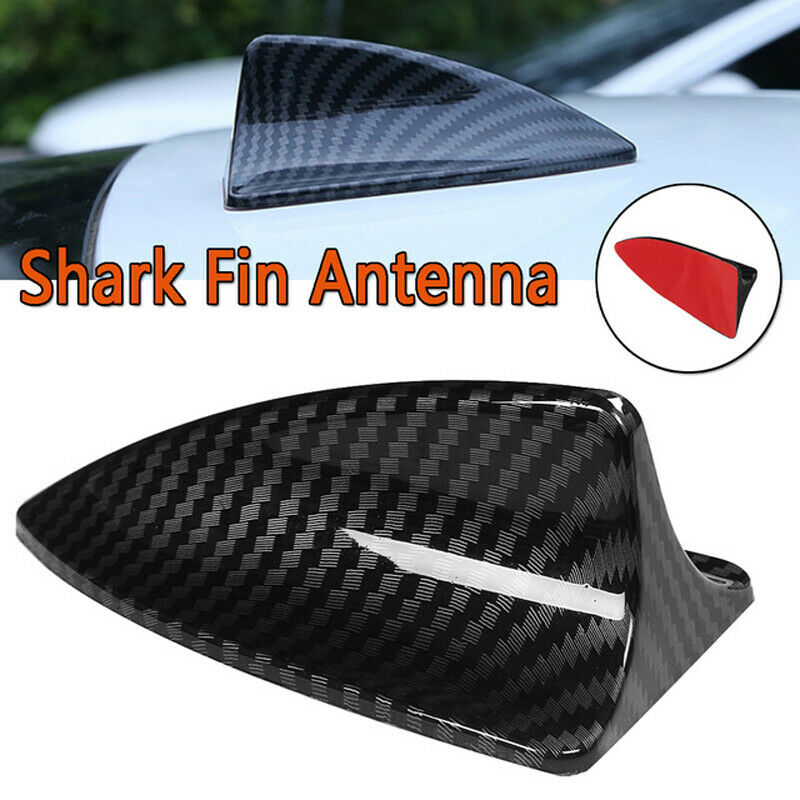 1PCS Carbon Fiber Shark Style Fin Car Decor Dummy Roof Antenna Aerial For BMW