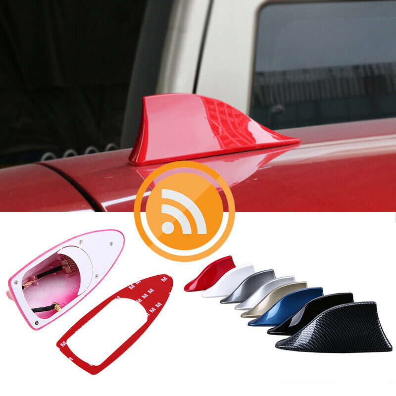 1pcs limousine Car Aerial Red Antenna Shark Fin Roof Refit Radio AM/FM Signal
