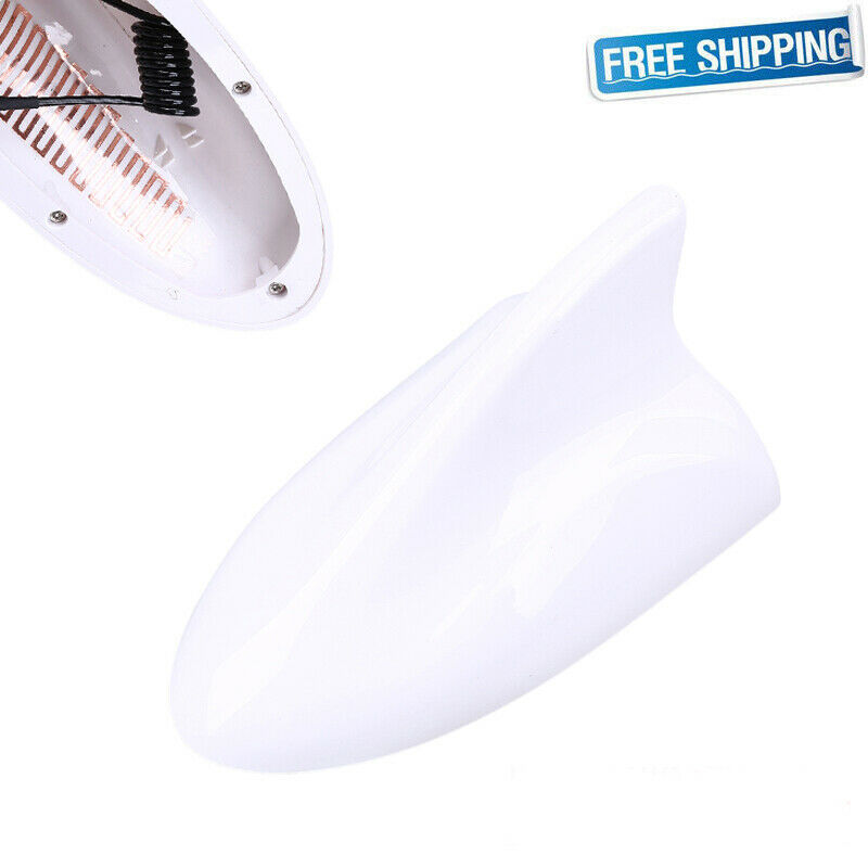 White Car Shark Fin Antenna Aerial Roof AM/FM Signal Radio Universal ah01 new