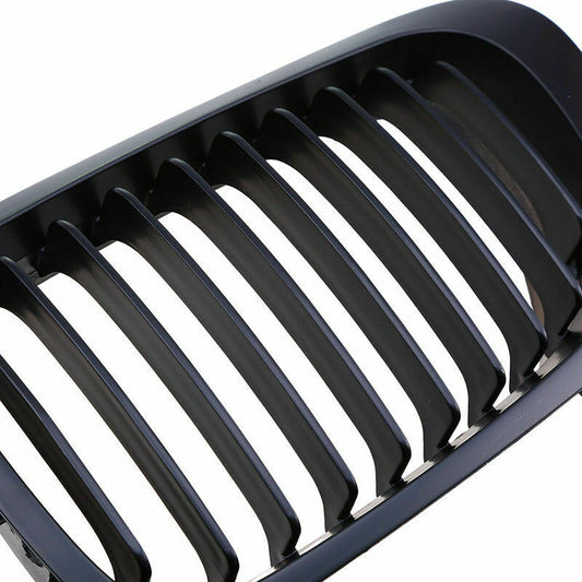 1 Pair For 1998-2001 BMW E46 2 Door Coupe Matte Black Kidney Grille Grill