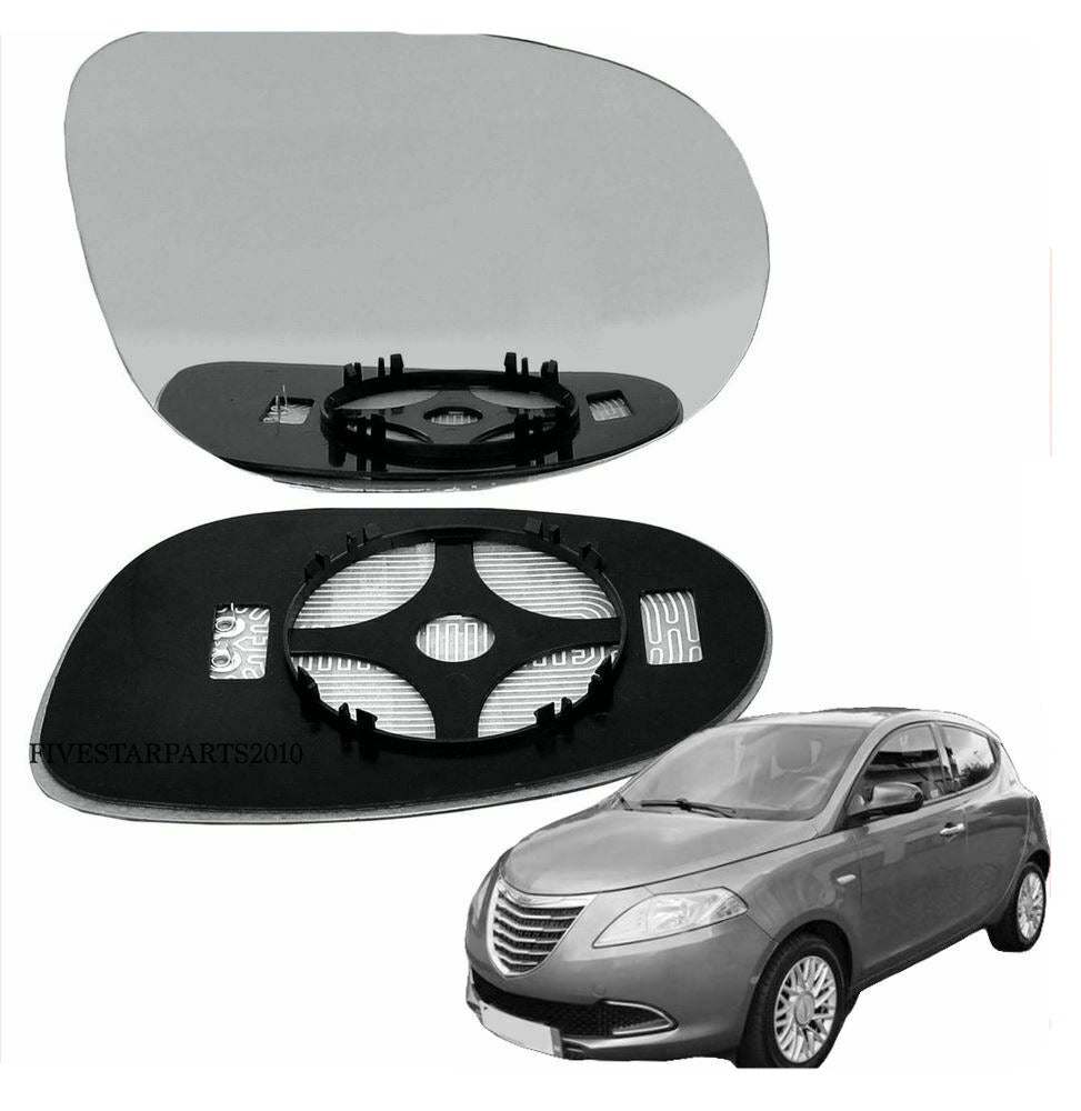 Right Driver side wing mirror glass for Chrysler YPSILON 2011-2016 heated