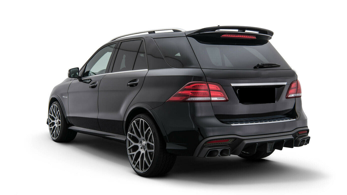 MERCEDES GLE GLS W166 X166 REAR DIFFUSER WITH LIGHT & TAILPIPES BLACK 2015-18