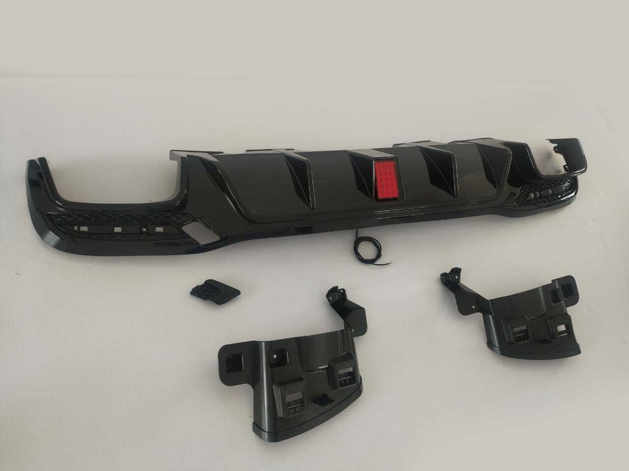 MERCEDES GLE GLS W166 X166 REAR DIFFUSER WITH LIGHT & TAILPIPES BLACK 2015-18