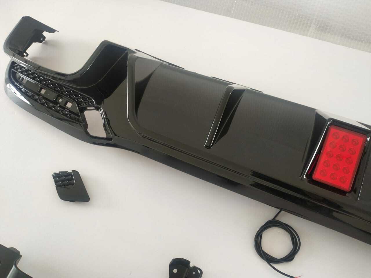 MERCEDES GLE GLS W166 X166 REAR DIFFUSER WITH LIGHT & TAILPIPES BLACK 2015-18