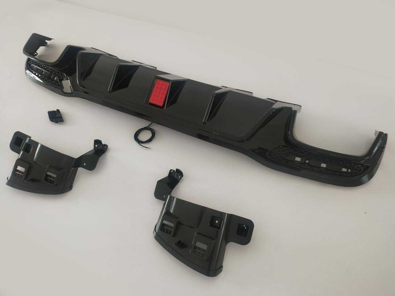 MERCEDES GLE GLS W166 X166 REAR DIFFUSER WITH LIGHT & TAILPIPES BLACK 2015-18