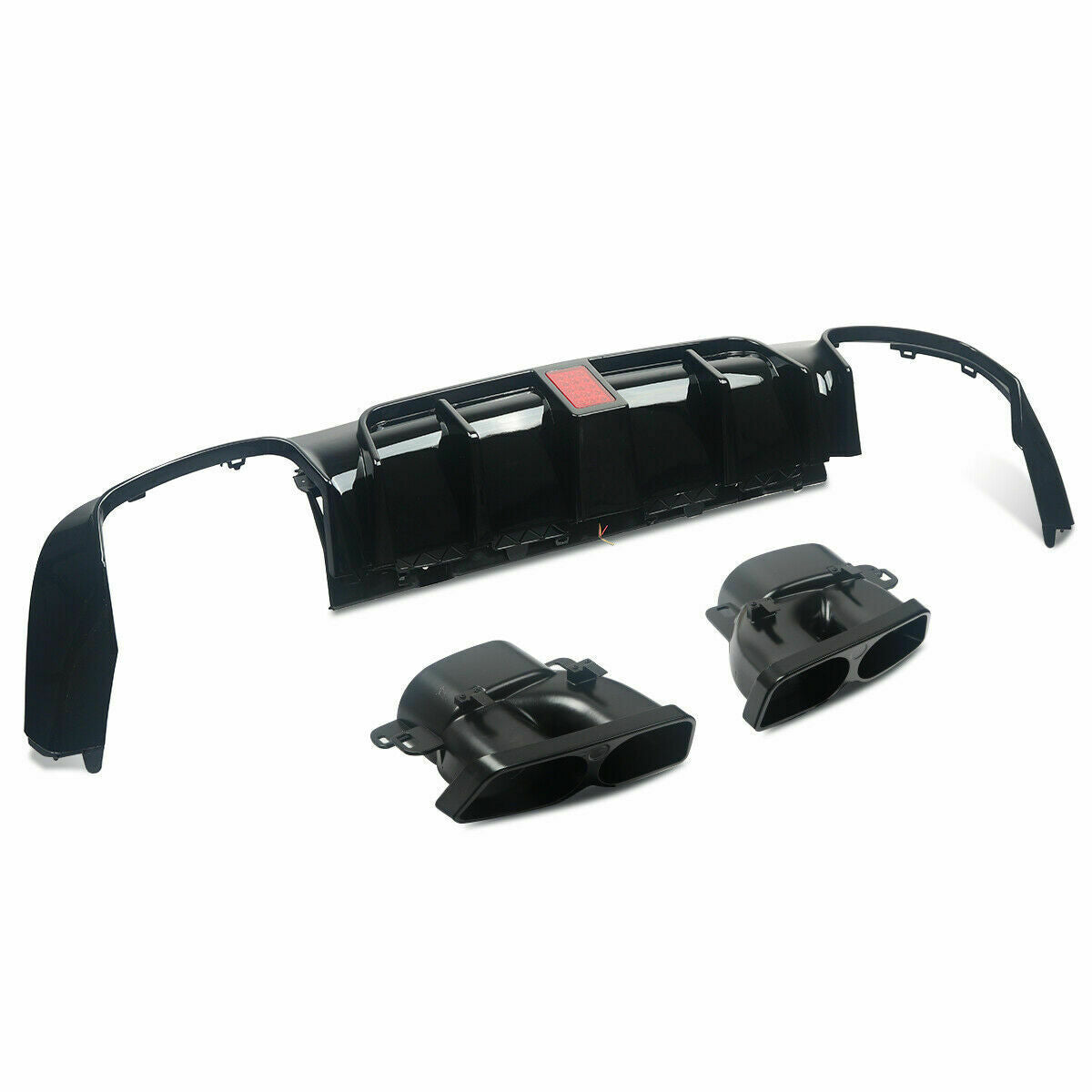 MERCEDES BENZ E CLASS W213 AMG C63 REAR BUMPER DIFFUSER AMG BRABUS STYLE GLOSS