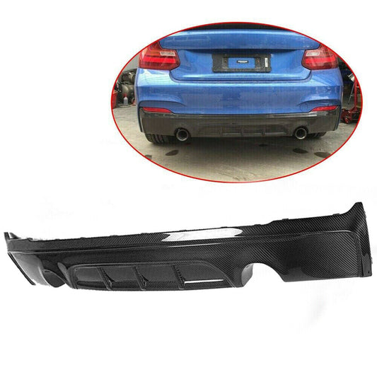BMW REAR DIFFUSER F22 F23 2 SERIES M SPORT PERFORMANCE M235 EXHAUST CARBON LOOK