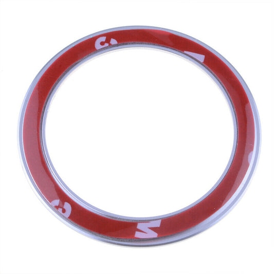 Silver Car Steering Wheel Center Ring Cover Interior Accessories Decor For BMW H