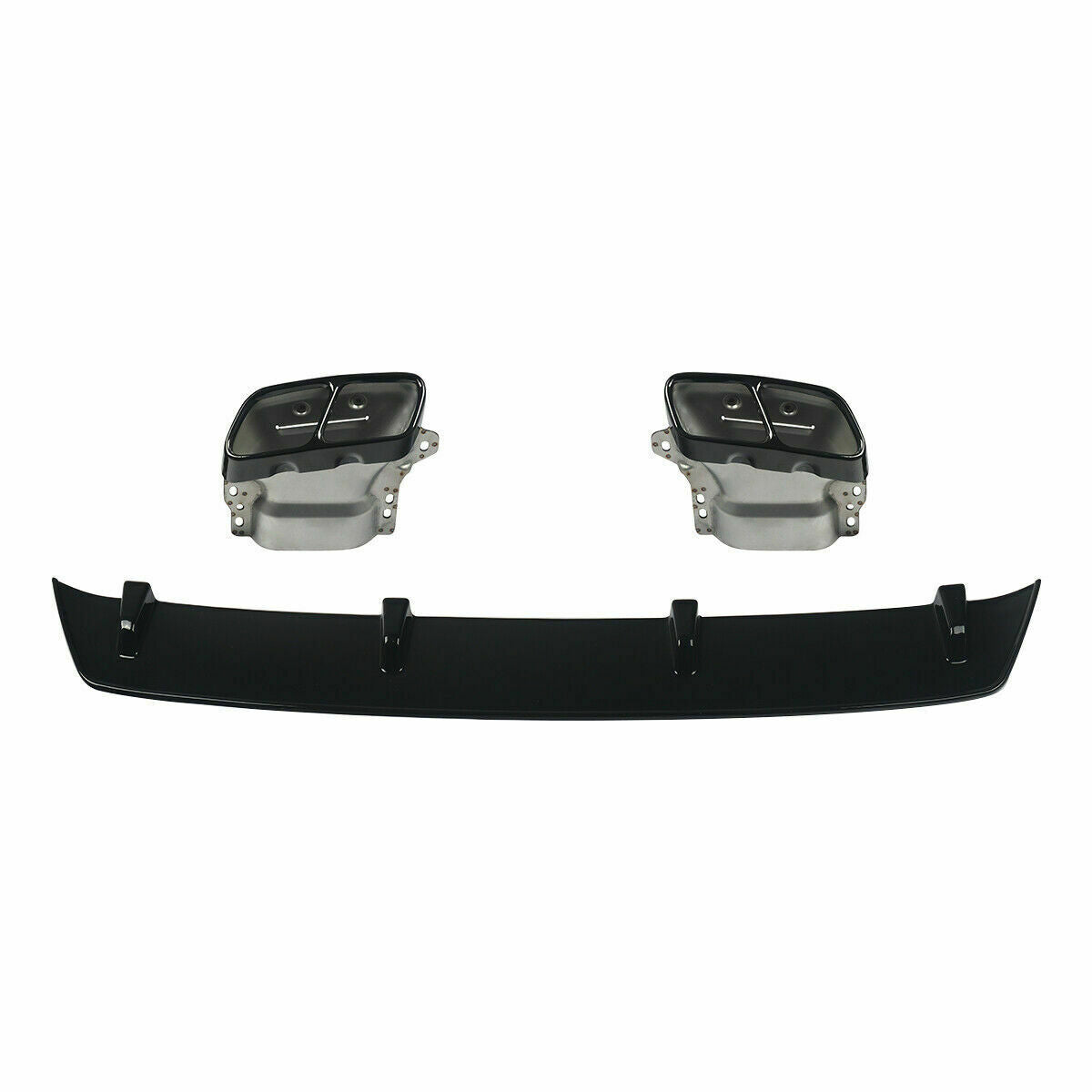 MERCEDES A CLASS W176 AMG A45 LOOK REAR DIFFUSER TAILPIPES AND ROOF SPOILER WING