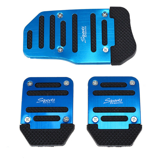 1 Set Blue Universal Non-Slip Pedals Pad Cover Car Interior Decor Accessories