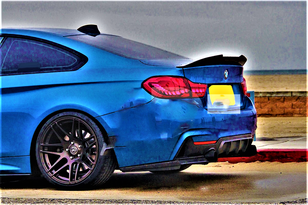 BMW M Sport 4 Series F32 Gloss Black High Kick PSM Ducktail Spoiler 2013 to 2020