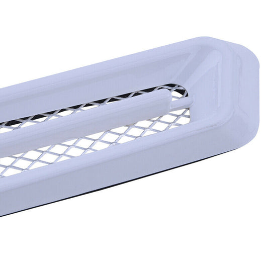 2x Car White Decor Air Flow Intake Scoop Bonnet Side Fender Vent Hood Universal