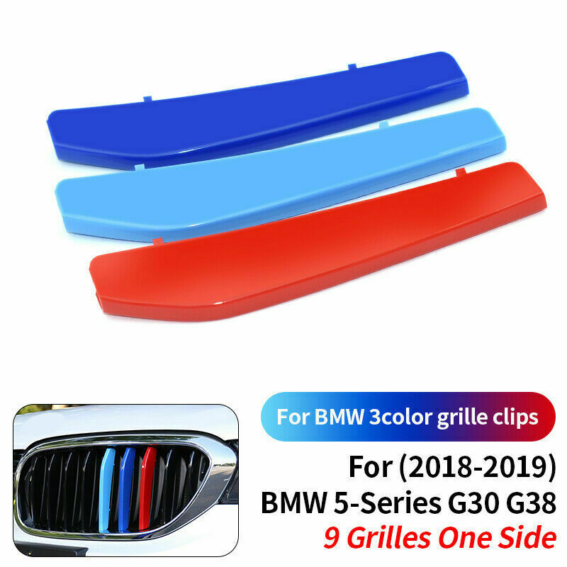 Set Grille Cover Clip Strip Trim For BMW 5 Series G30 G38 Accessories 2018 2019