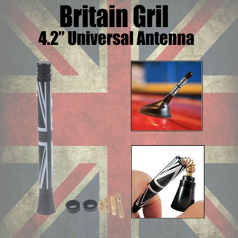 UK Flag Car Aerial Bee Mast Antenna Ariel Radio AM FM Roof For Mini Cooper NEW 1