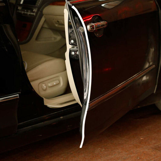 1*4.5M Car White Door Boot Edge Protectors Strip Trim P Shape Guard Seal Rubber