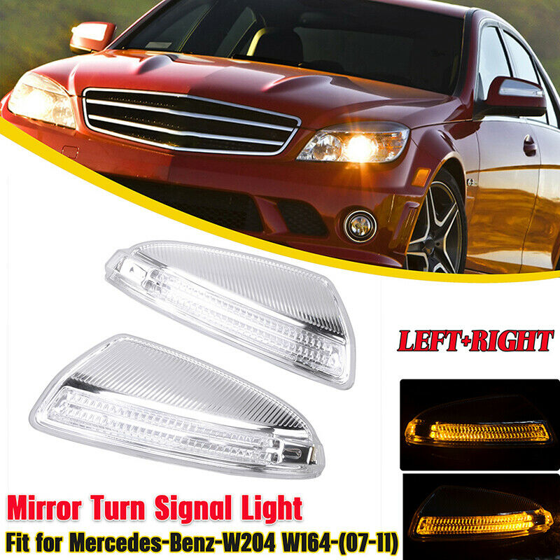 Door Mirror Side Mirror LED Turn Signal Light For Mercedes W204 C250 C300 C350