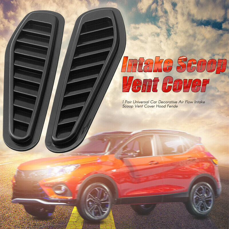Car Air Flow Intake Scoop Turbo Bonnet Vent Cover Hood Fender Decor Universal h