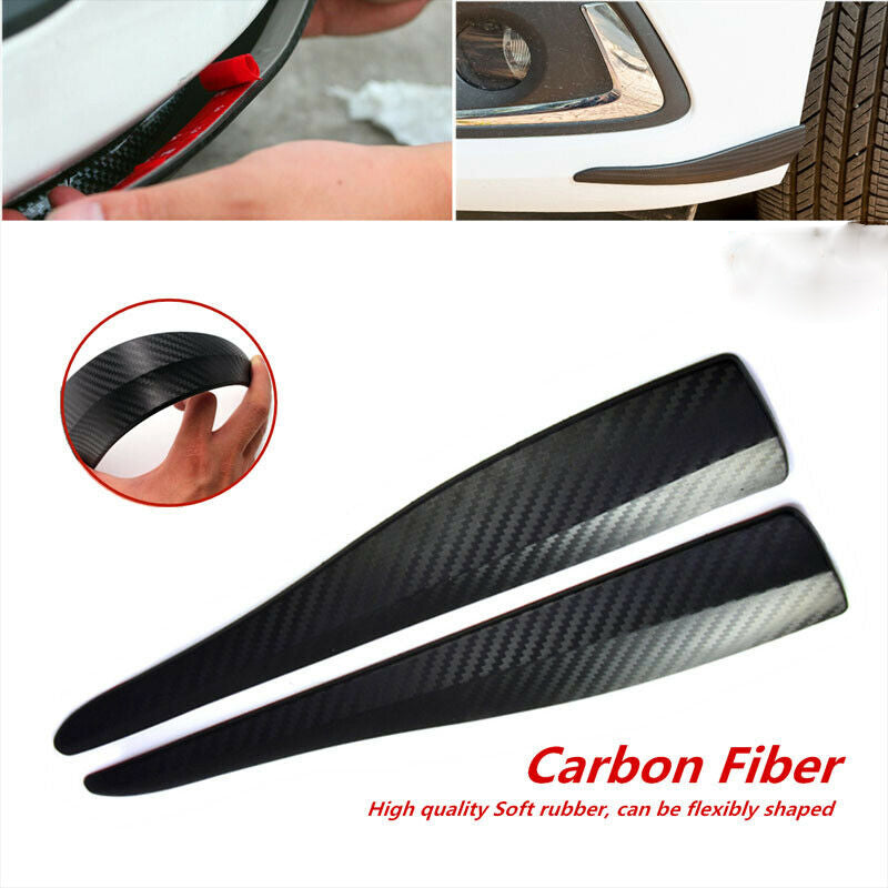 2X Car Front Rear Bumper Sill Body Guard Protector Rubber Trim Strip Black UK